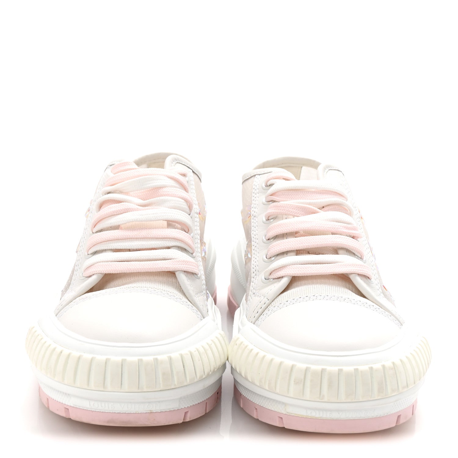 Louis Vuitton Iridescent Technical Mesh Monogram LV Squad Low Top Sneakers 36.5 Rose Clair 3 of 9
