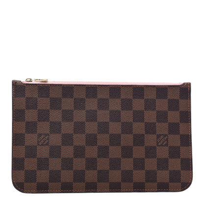Louis Vuitton Damier Ebene Neverfull MM GM Pochette Rose Ballerine 1 of 4