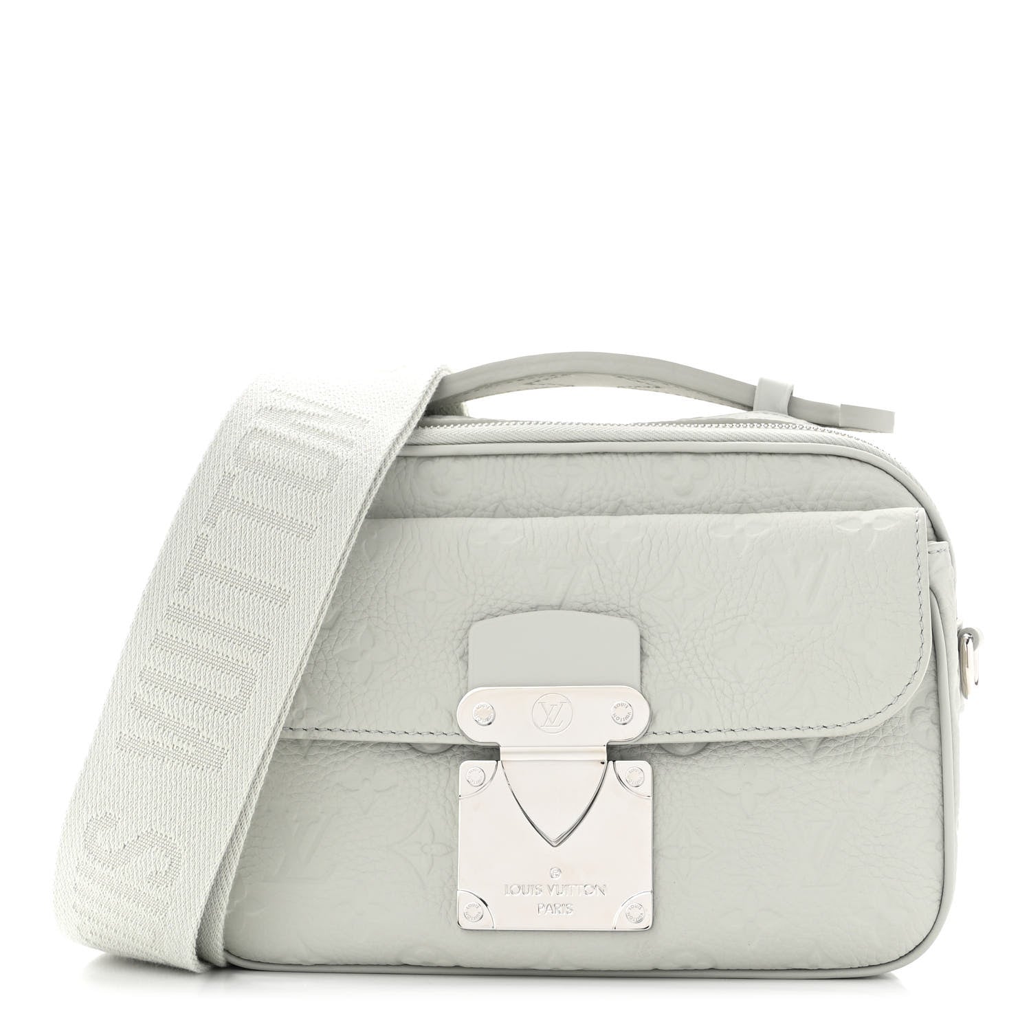 Louis Vuitton Taurillon Monogram S Lock Messenger Mineral Gray 1 of 9
