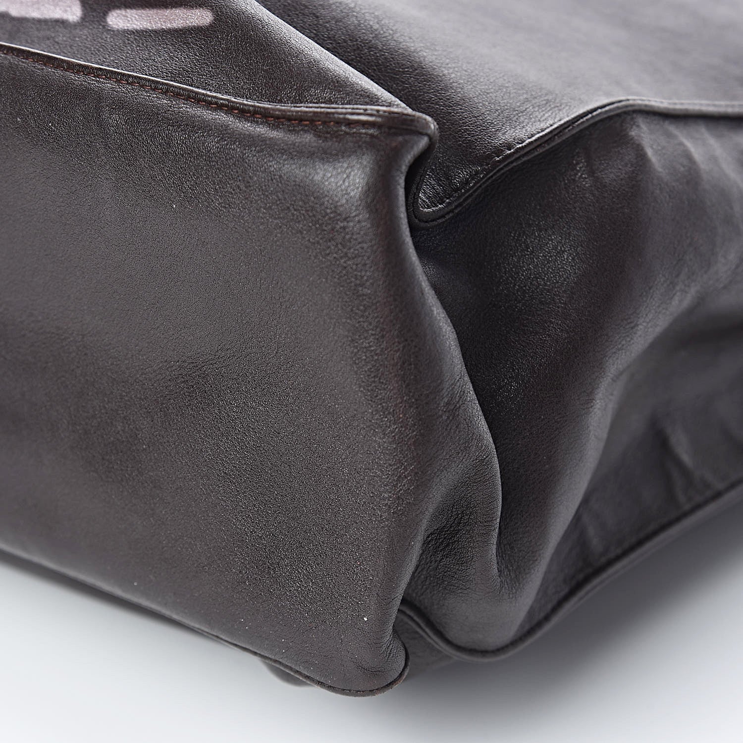 Chanel Lambskin CC Tote Dark Brown 7 of 15