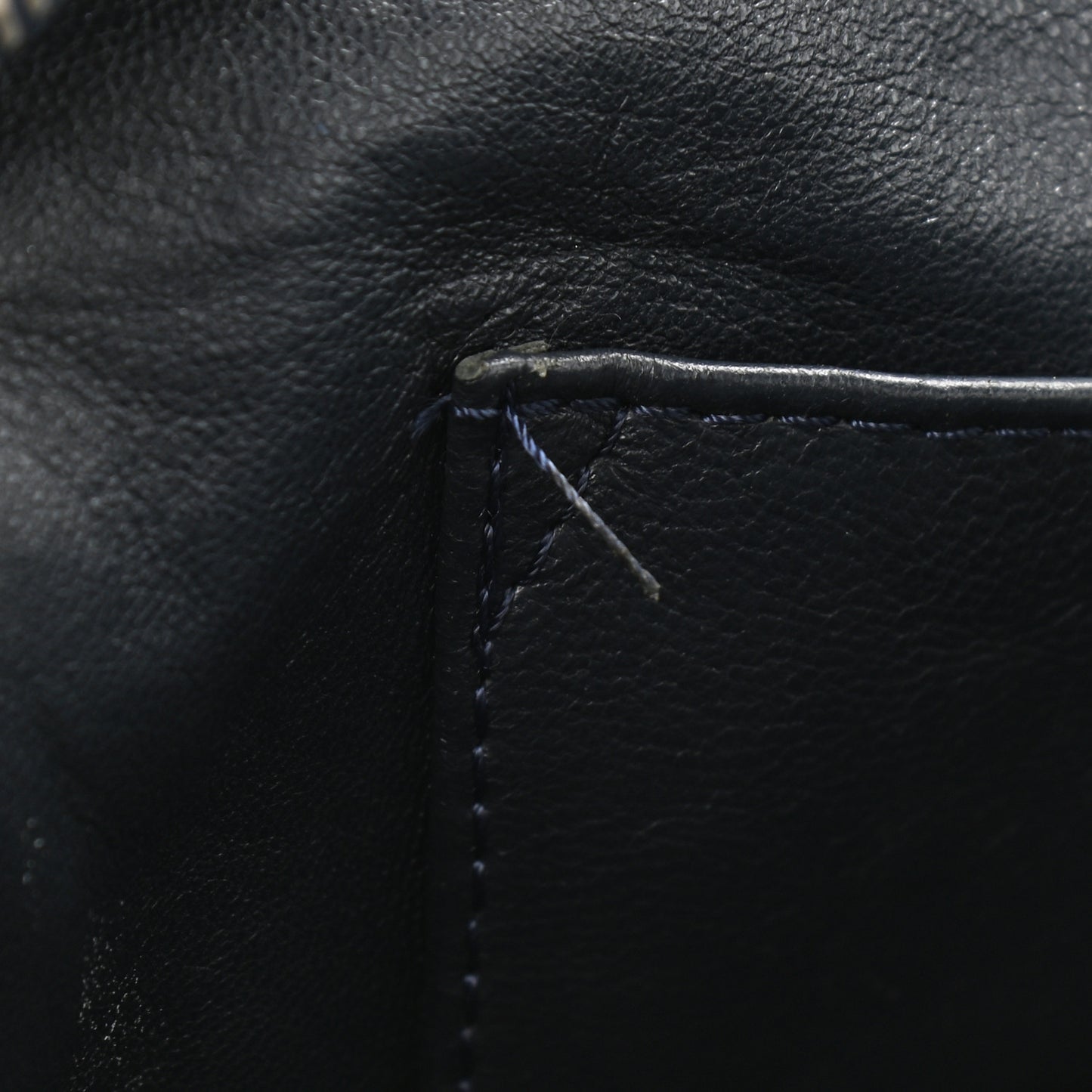 Calfskin Frame Satchel Blue