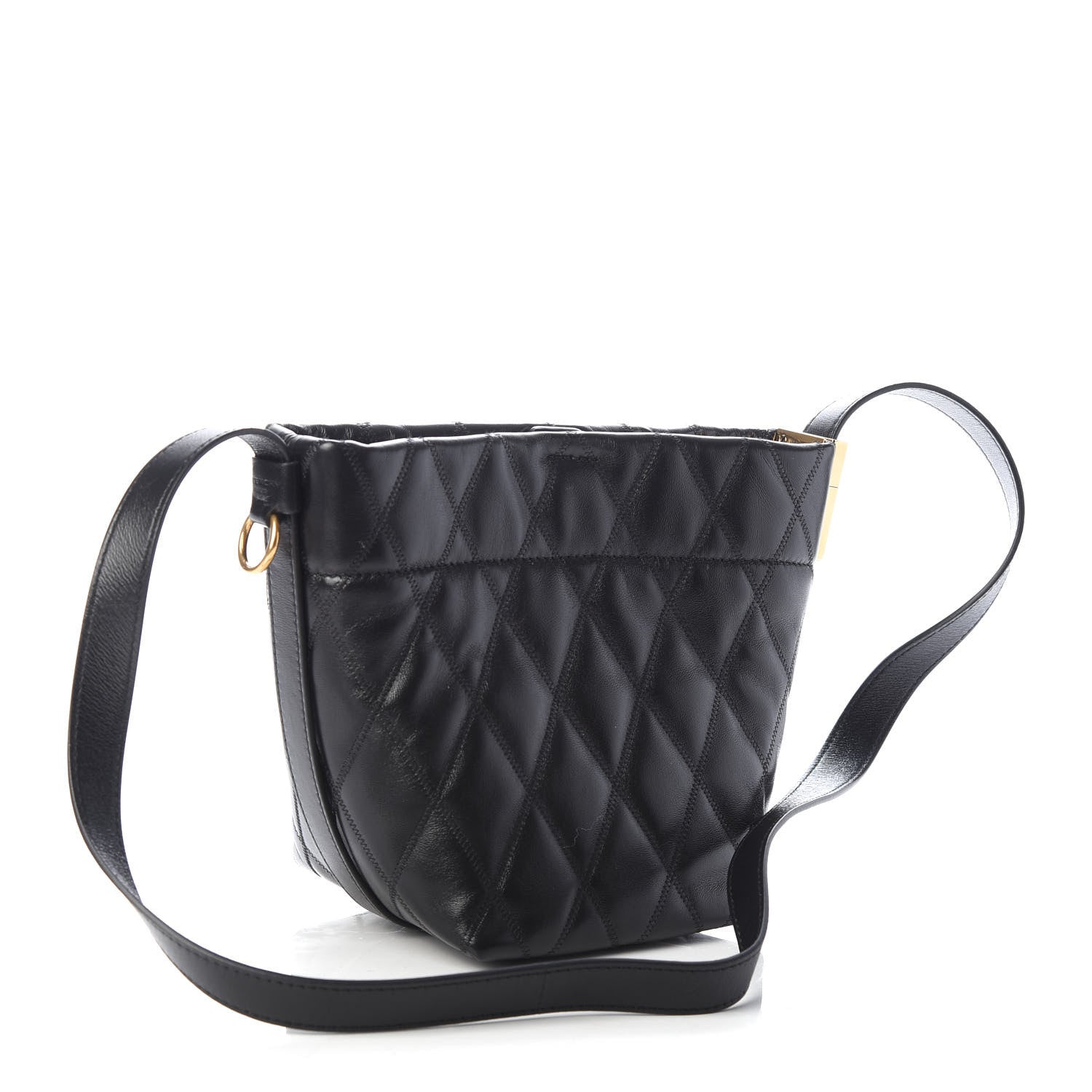 Givenchy Lambskin Quilted Mini GV Bucket Bag Black 3 of 9