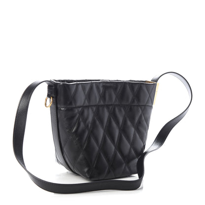 Givenchy Lambskin Quilted Mini GV Bucket Bag Black 3 of 9