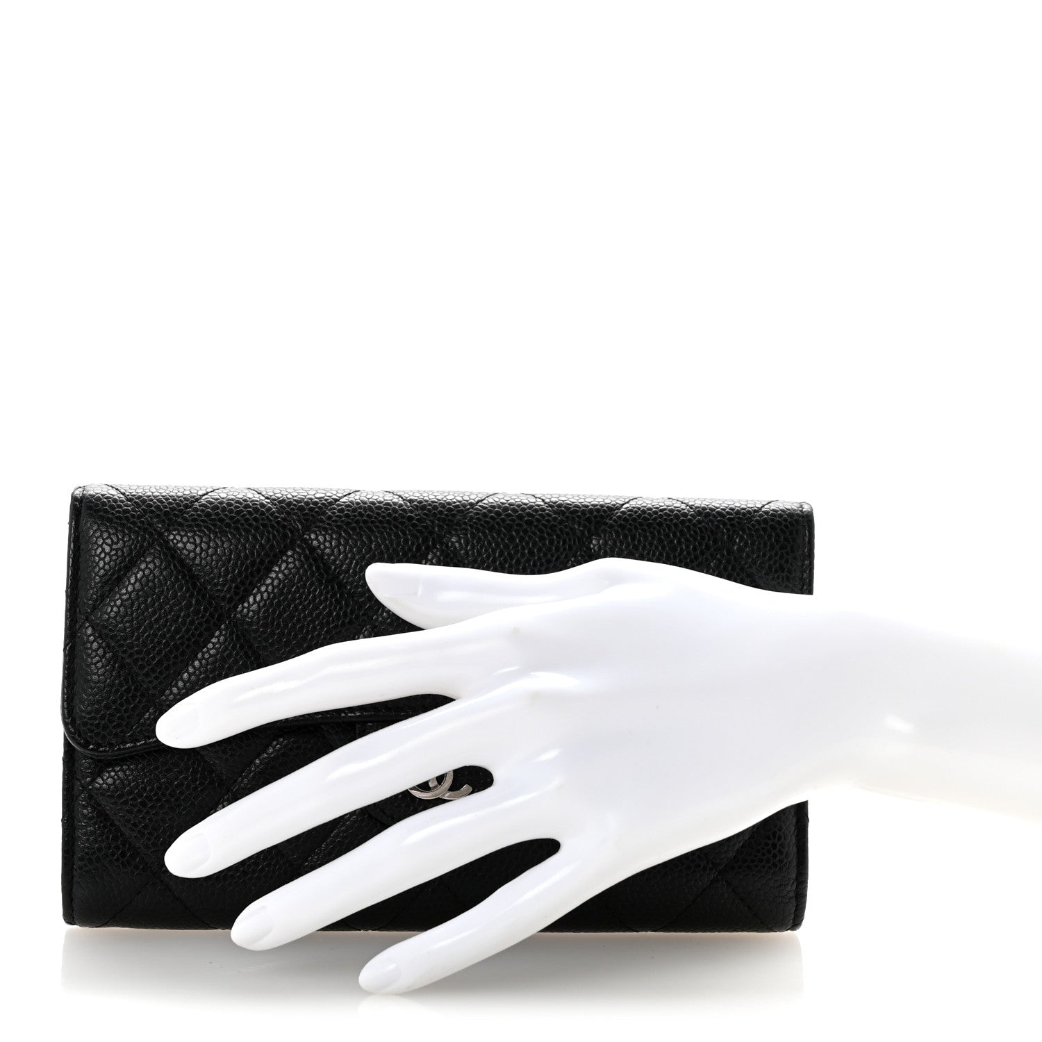 Chanel Caviar Quilted Large Flap Wallet Black 2 of 10