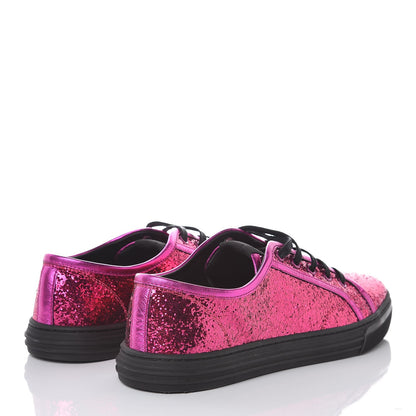 Gucci Nappa Glitter Galactica Sneakers 41.5 Fuchsia 4 of 11