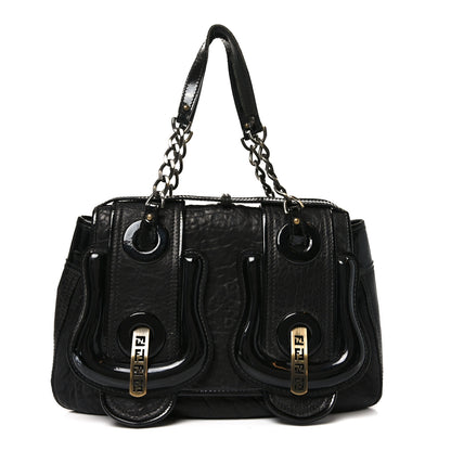 Fendi Nappa Patent B Bag Black 1 of 13