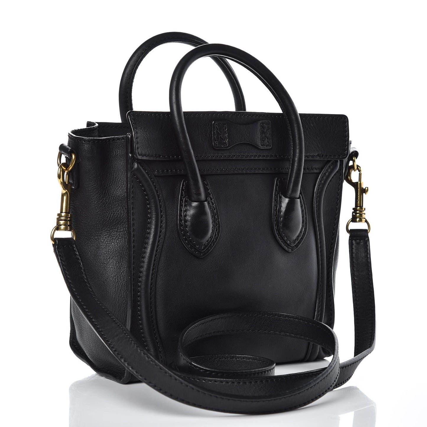 Smooth Calfskin Nano Luggage Black