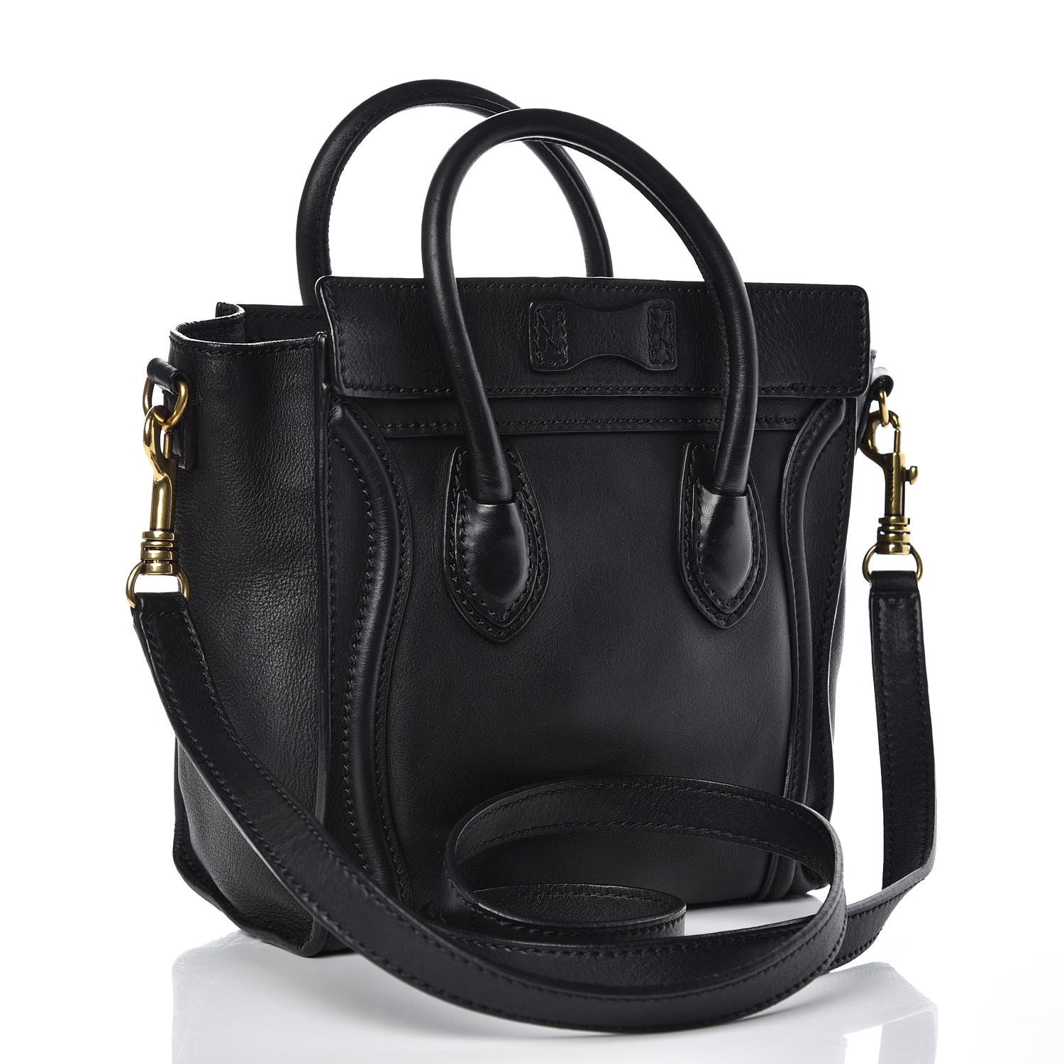 Celine Smooth Calfskin Nano Luggage Black 3 of 12