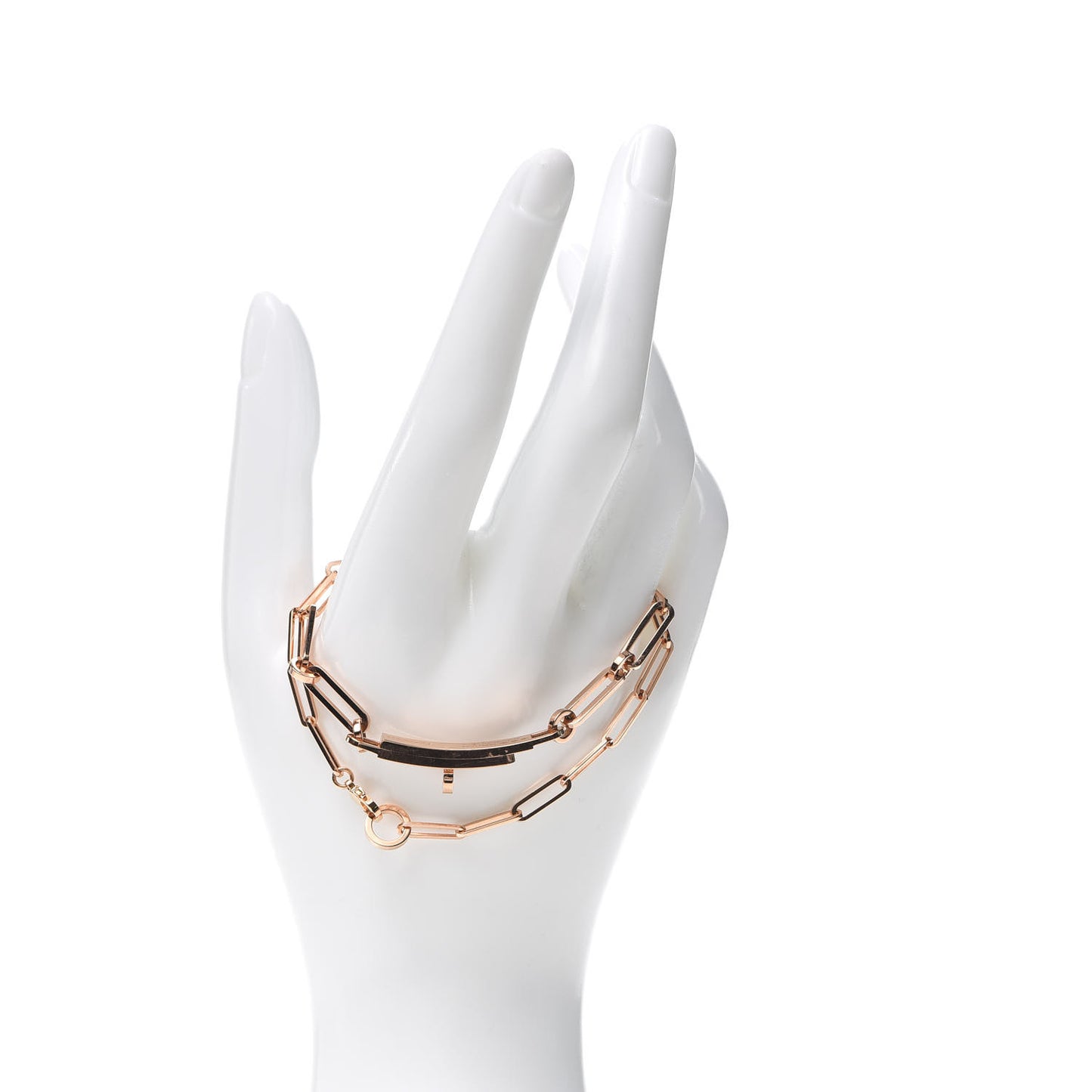 18K Rose Gold Diamond Pave Kelly Chaine Choker Necklace