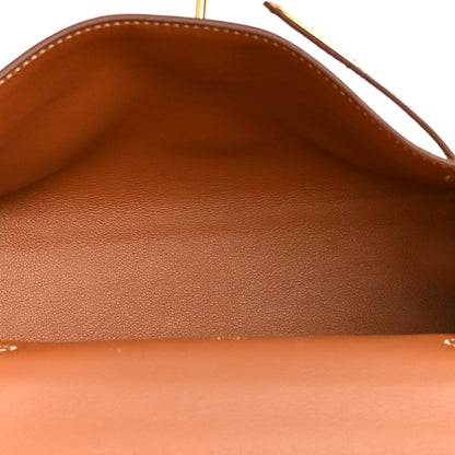 Hermes Swift Kelly Pochette Clutch Gold 2 of 14