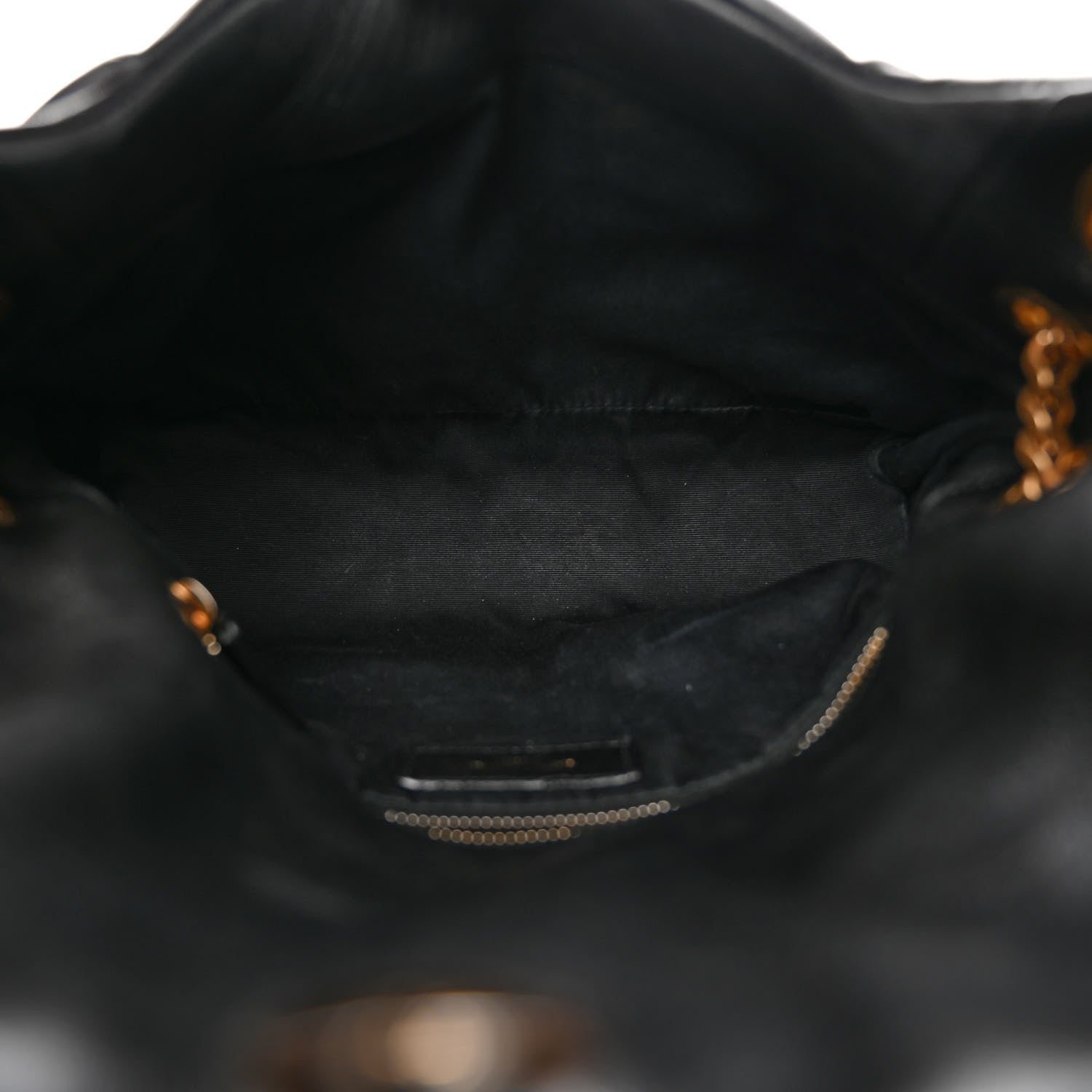Saint Laurent Lambskin Quilted Small Loulou Puffer Monogram Chain Satchel Black 5 of 10