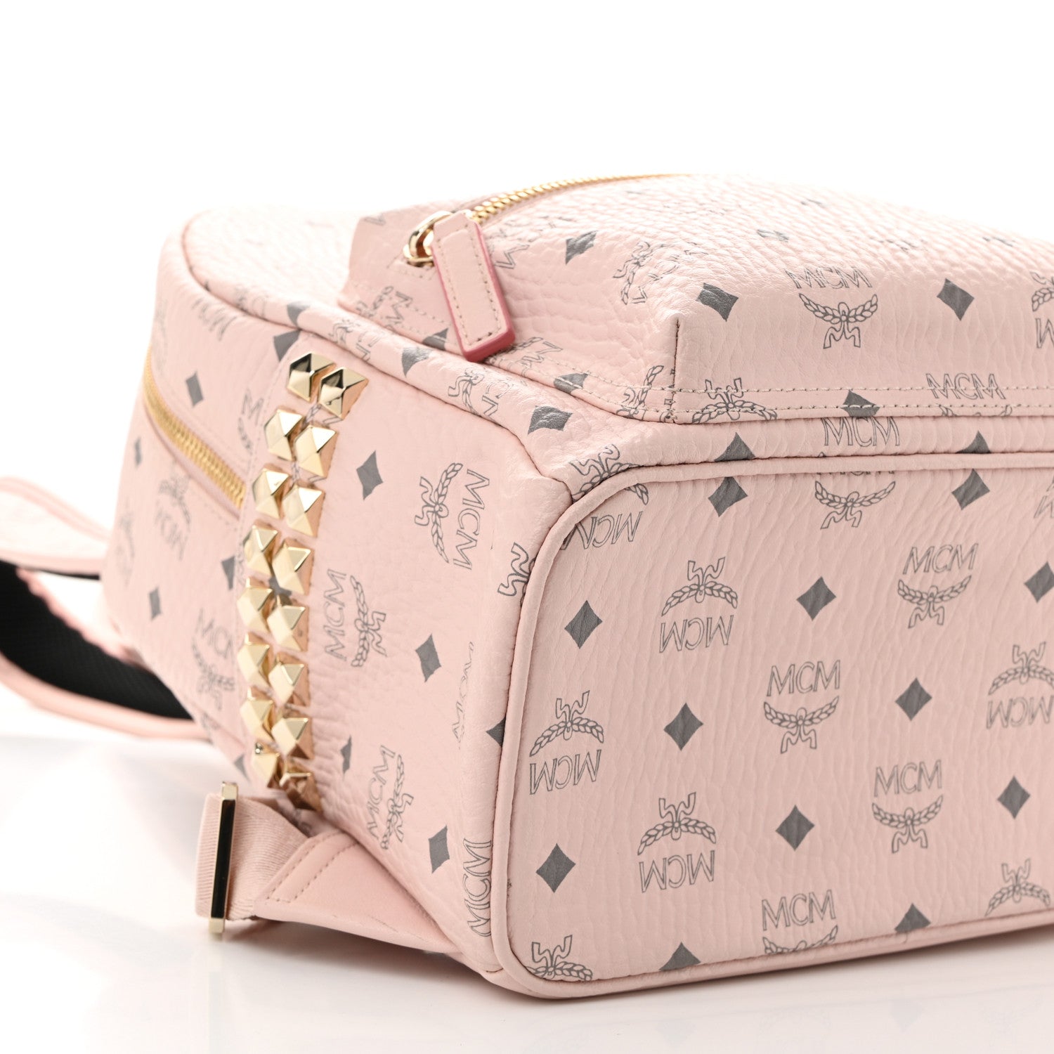 MCM Visetos Small Side Stud Stark Backpack Soft Pink 8 of 10