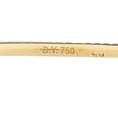 David Yurman 18K Yellow Gold Citrine Cable Classics Bangle Bracelet 3 of 4