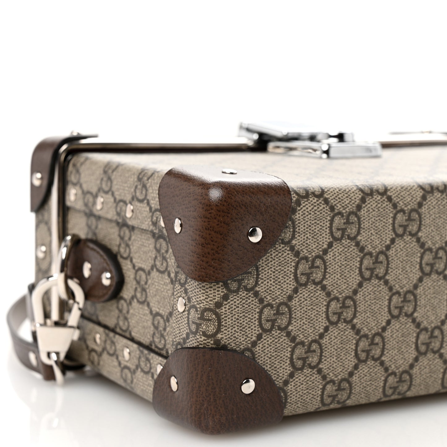 GG Supreme Monogram Globe-Trotter Beauty Case Brown