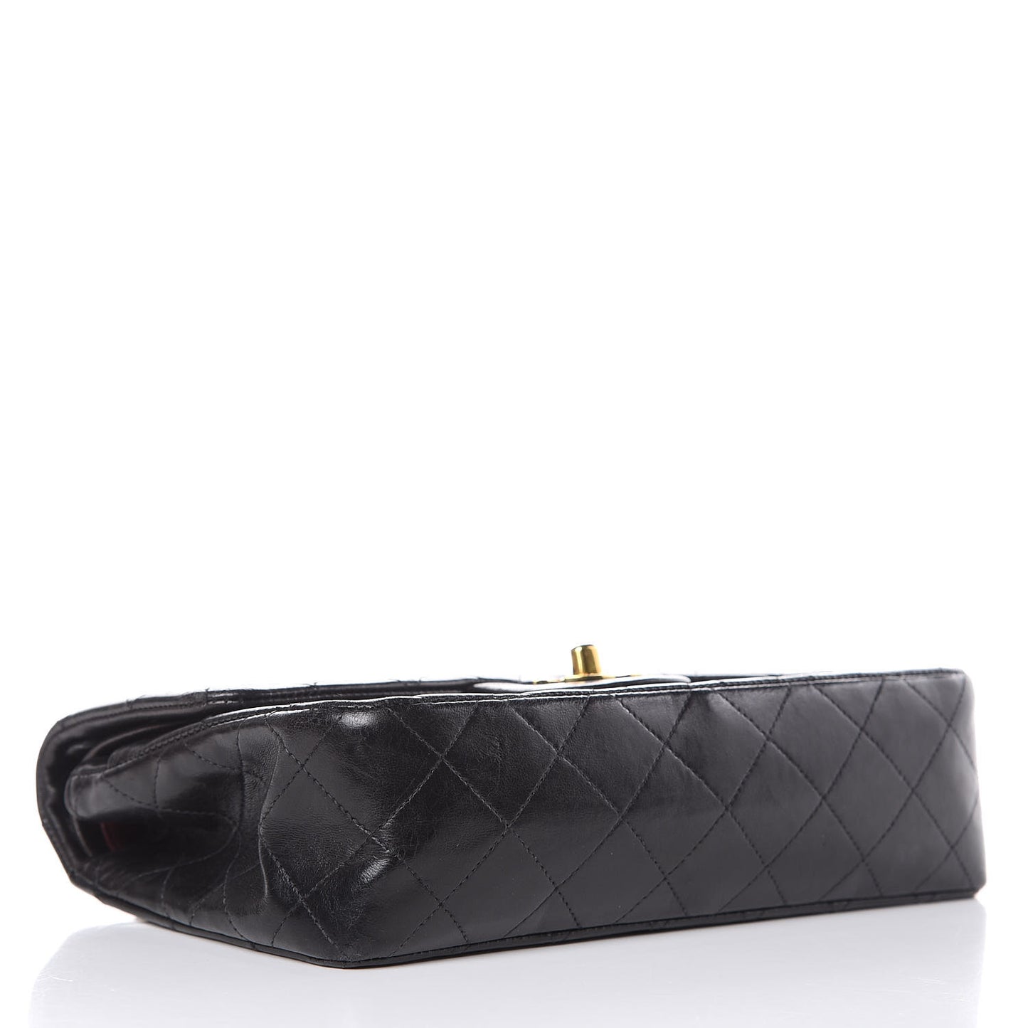 Lambskin Quilted Small Double Flap Black