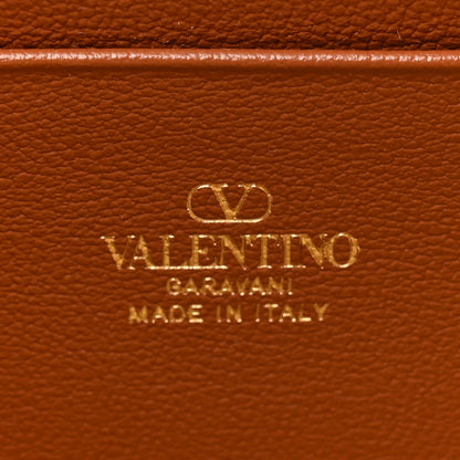 Valentino Garavani Raffia Calfskin Vlogo Signature Zip Pouch Naturale Brown 6 of 8