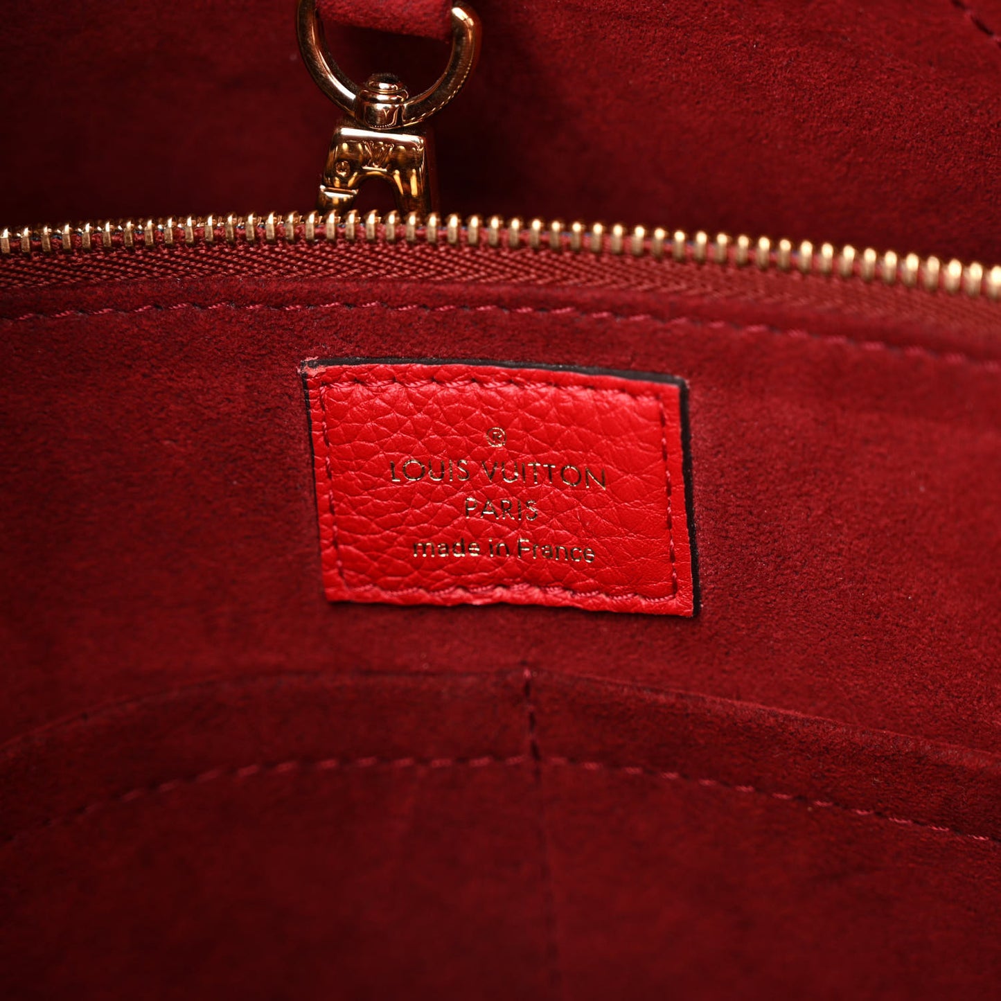 Calfskin Monogram Kimono Tote PM Cherry