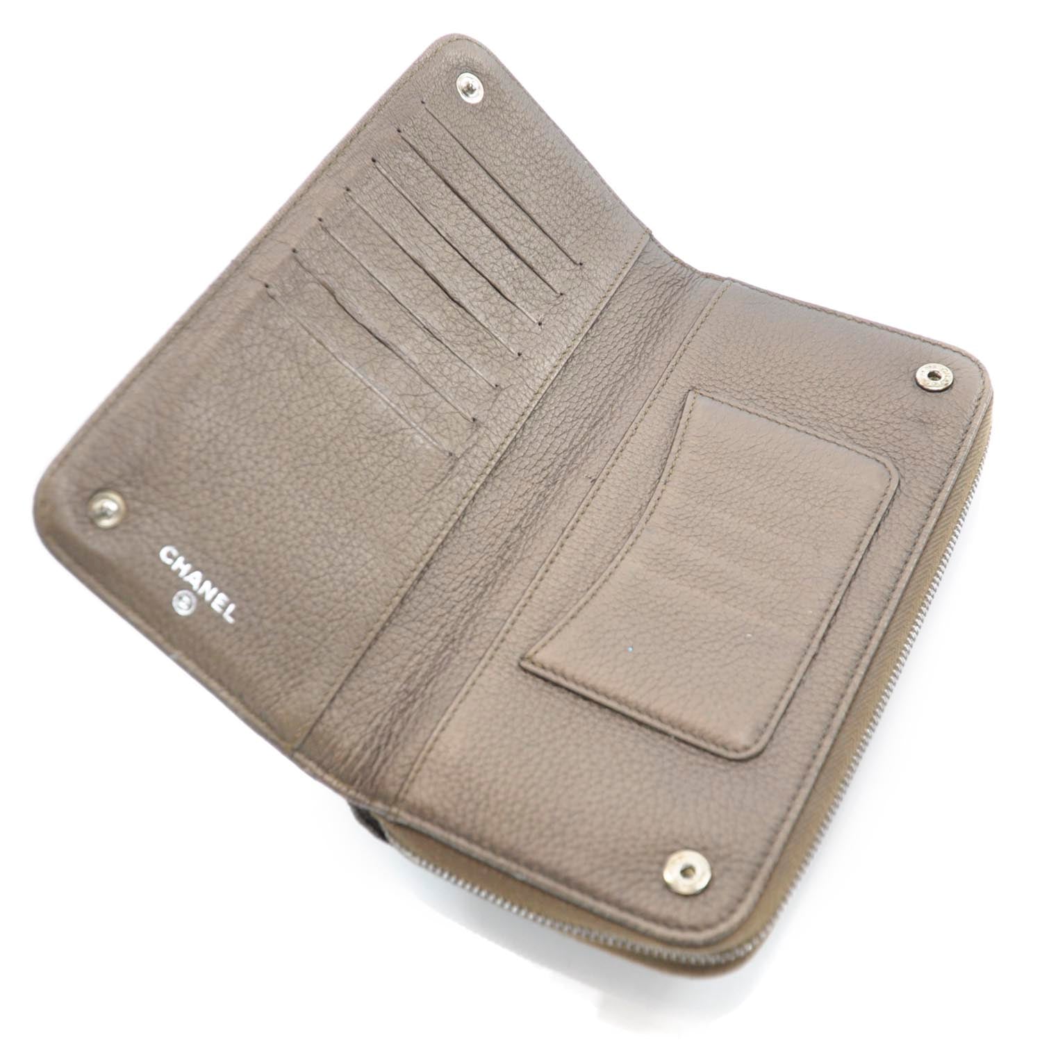 Chanel Leather Luxe Ligne Wallet Bronze 6 of 8