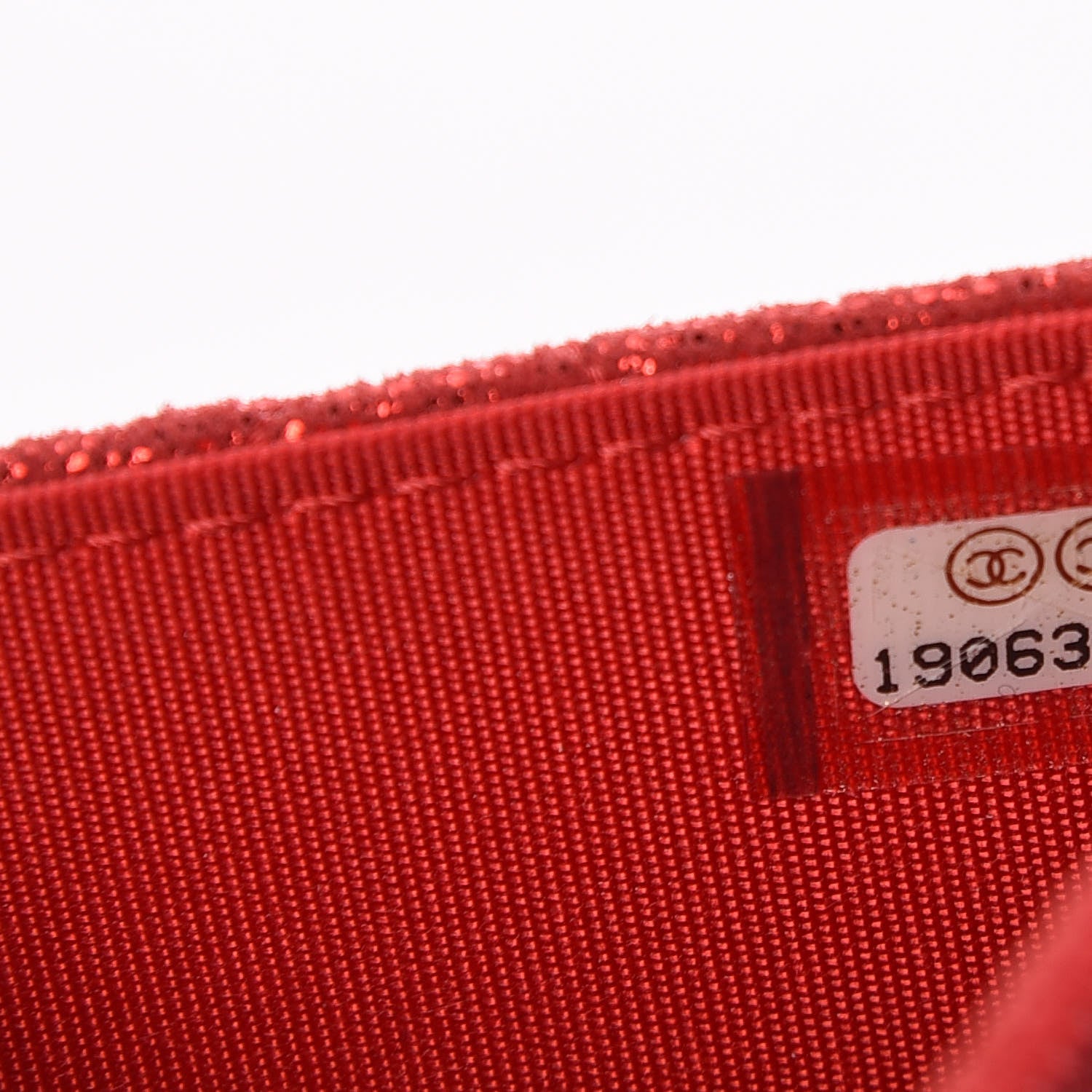 Chanel Metallic Iridescent Calfskin Wallet On Chain WOC Red 8 of 9