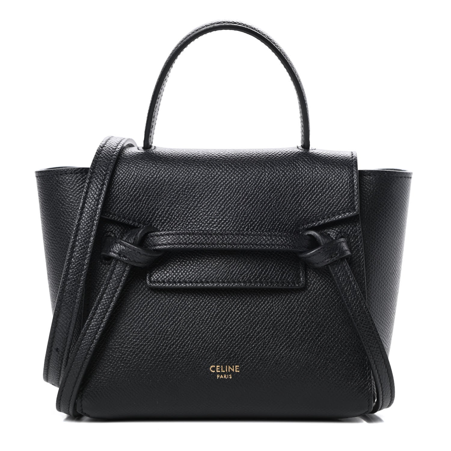 Celine Grained Calfskin Pico Belt Bag Black 1 of 12