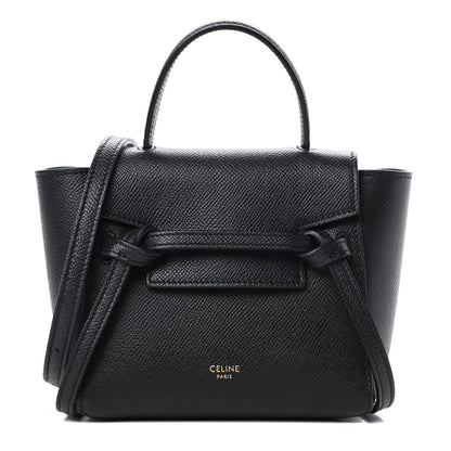 Celine Grained Calfskin Pico Belt Bag Black 1 of 12