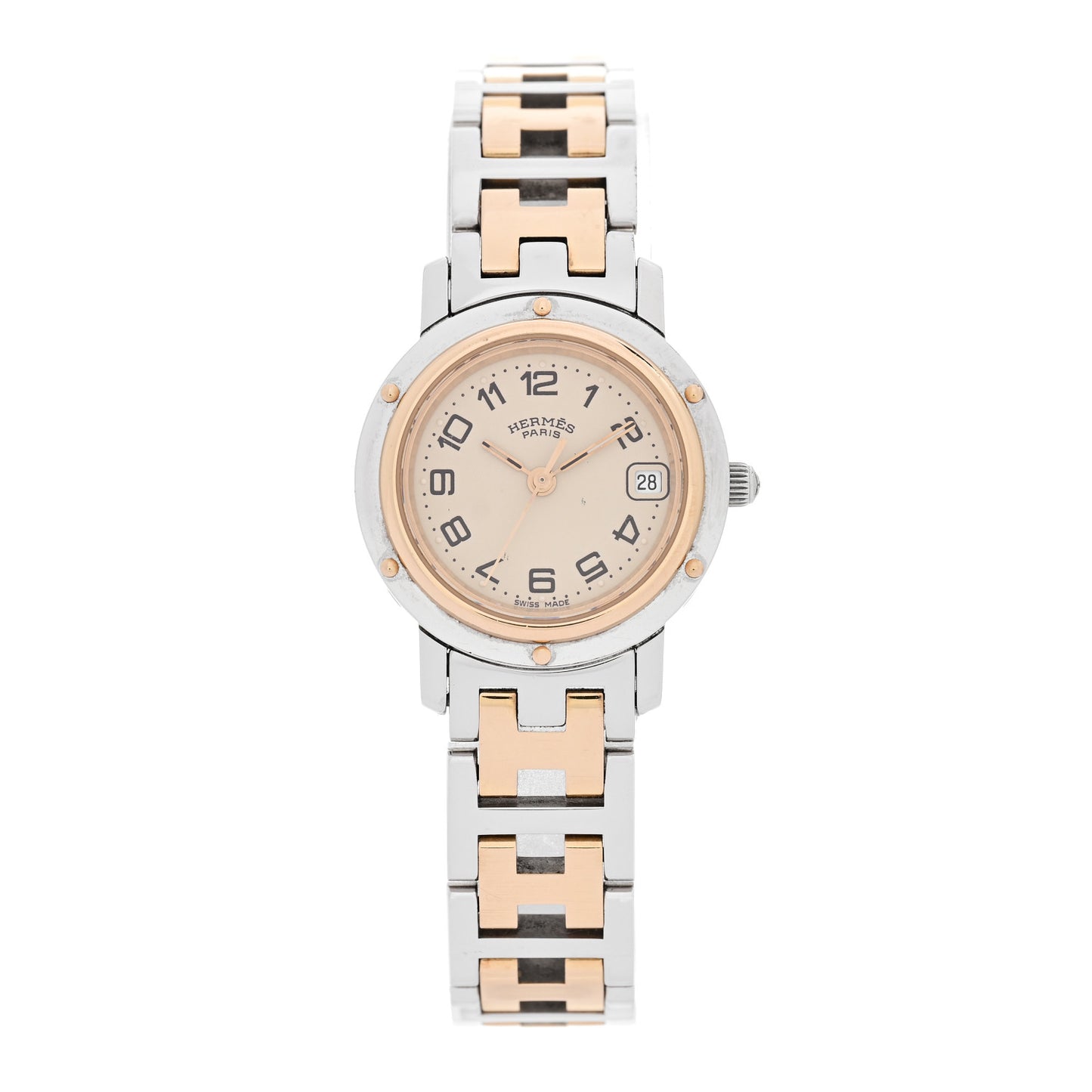 Stainless Steel 24mm Clipper Quartz Watch Gold