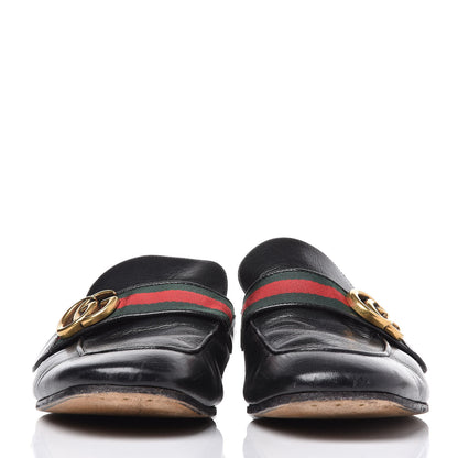 Gucci Goatskin Web GG Mens Princetown Slippers 7 Black 3 of 13