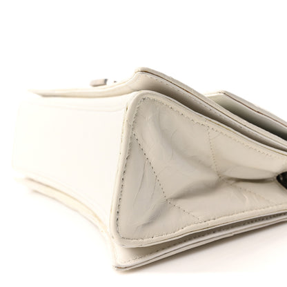 Balenciaga Crushed Calfskin Quilted Small Crush Chain Bag Optic White 10 of 10