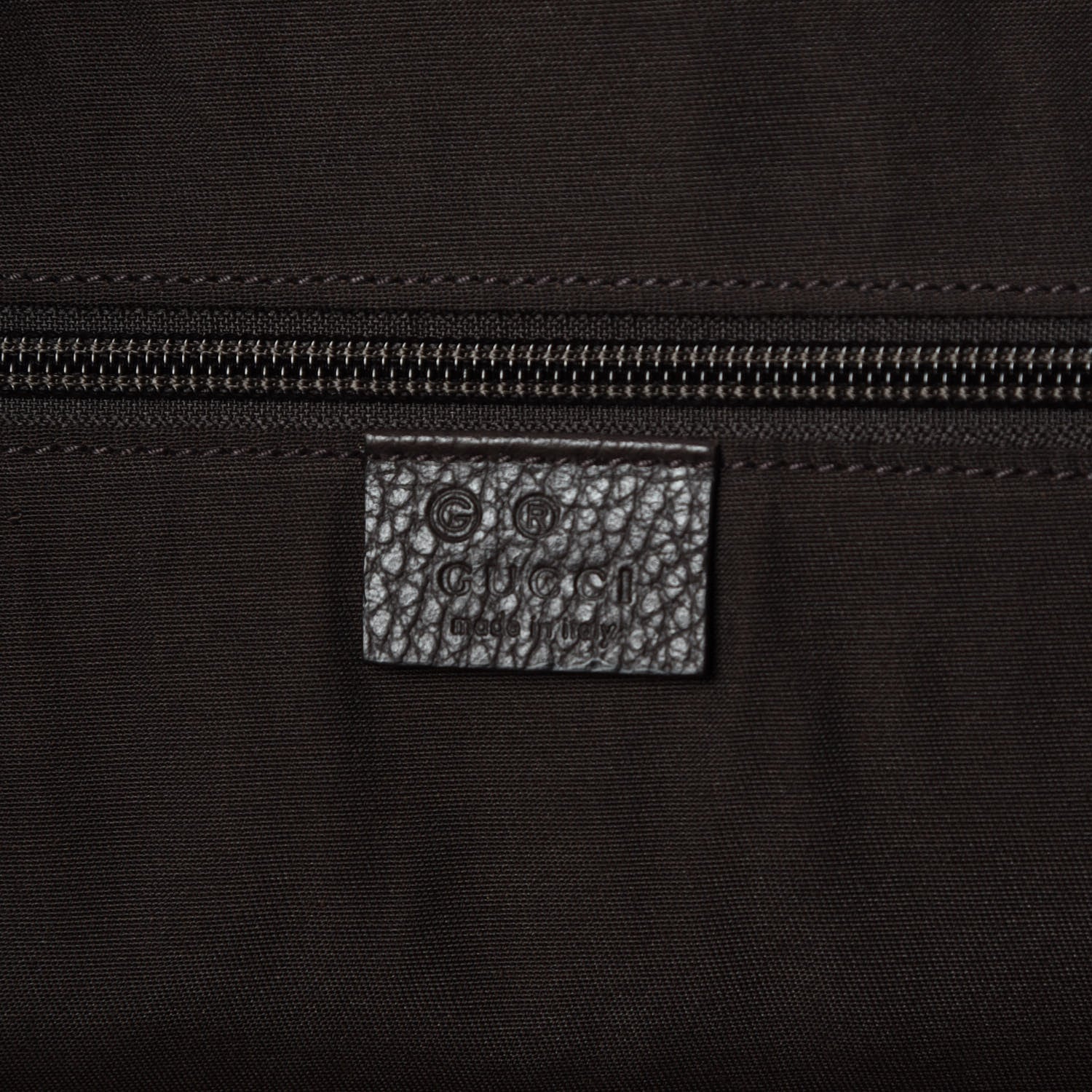 Gucci Nylon Diamante Web Buckle Tote Brown 6 of 9