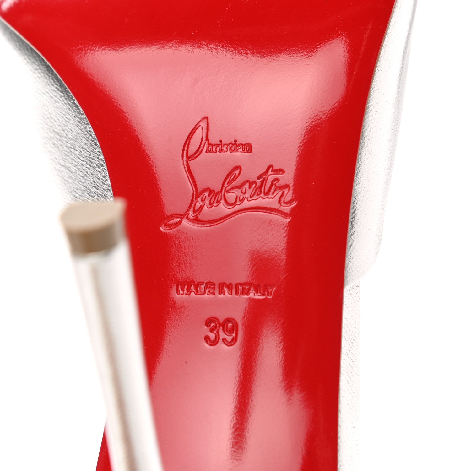 Christian Louboutin Metallic Nappa Me Dolly 100 Sandals 39 Silver 6 of 8