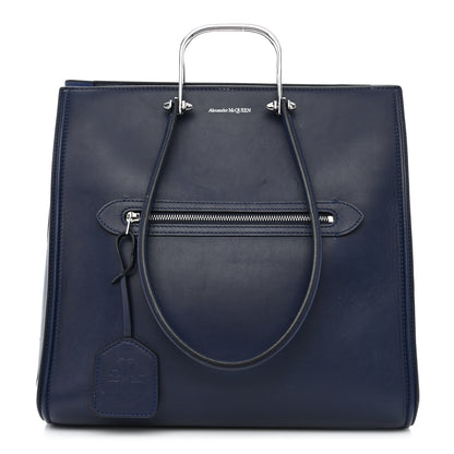 Alexander McQueen Calfskin The Tall Story Shoulder Bag Blue 1 of 12