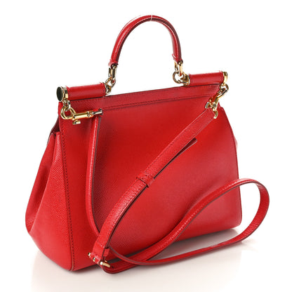 Dolce & Gabbana Dauphine Medium Miss Sicily Satchel Dark Red 2 of 10