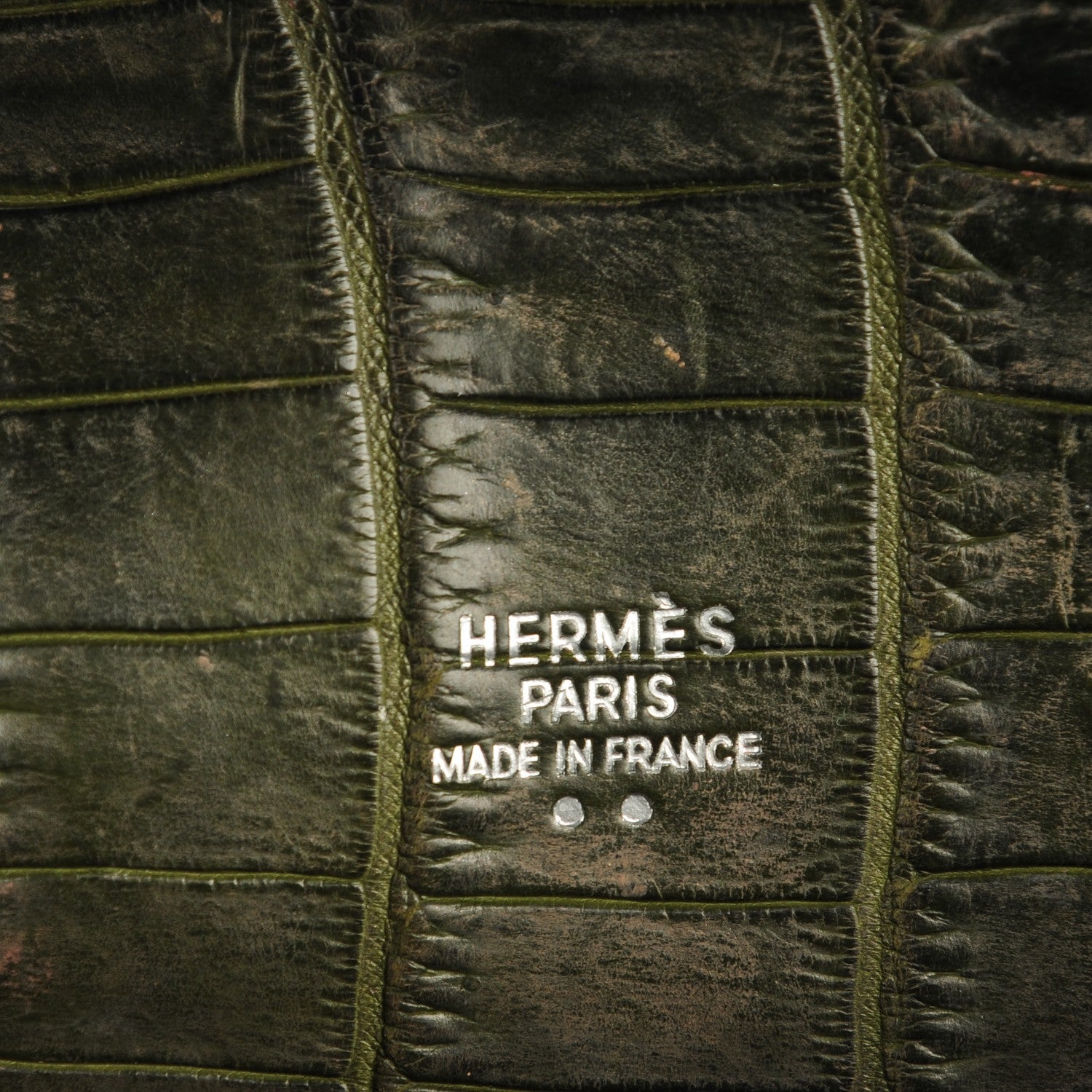 Hermes Shiny Niloticus Crocodile Kelly Sport 26 Vert Olive 10 of 20