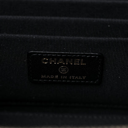 Chanel Lambskin Quilted Small Top Handle Vanity Case With Chain Black 6 of 10