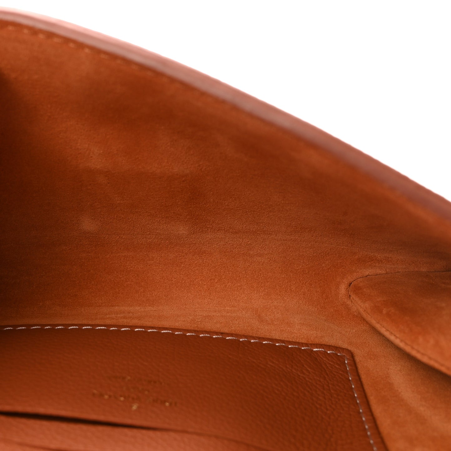 Grained Calfskin Low Key Wallet On Chain Cognac
