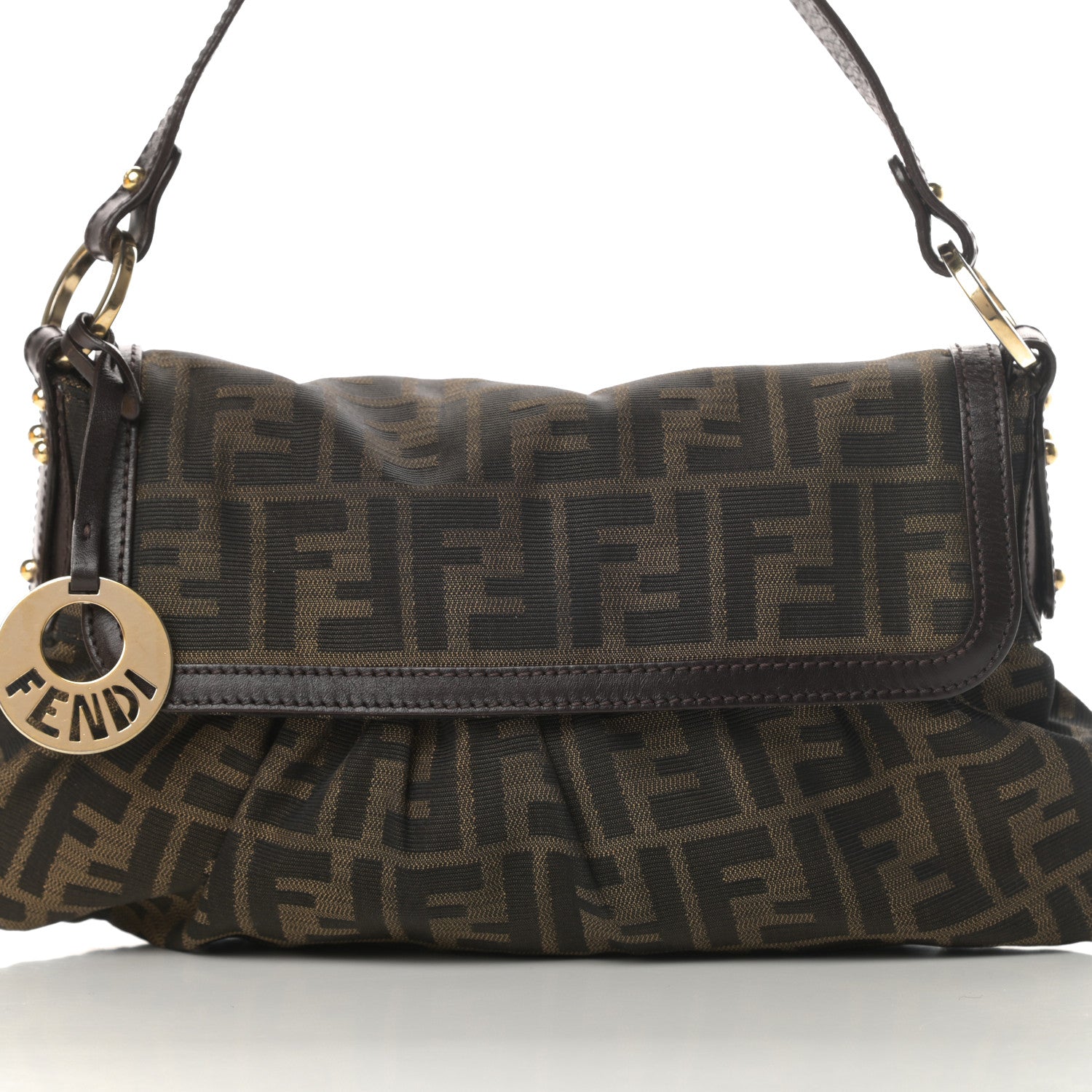 Fendi Zucca Small Chef Shoulder Bag Tobacco 8 of 16