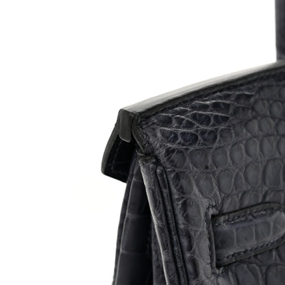 Hermes Matte Niloticus Crocodile Birkin 30 Bleu De Malte 12 of 13