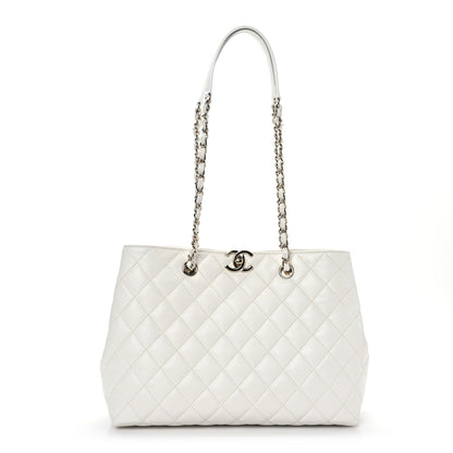 Chanel Caviar Quilted Small Shopping Tote White 1 of 8
