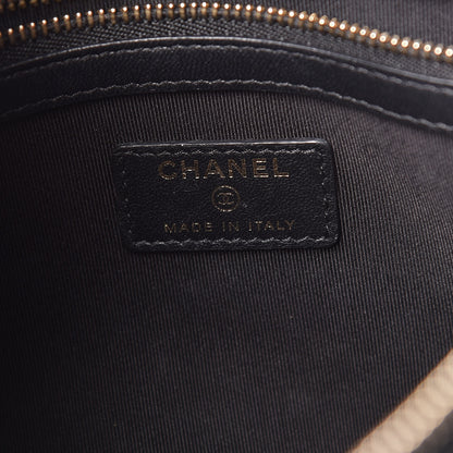 Chanel Lambskin Quilted Medium Cosmetic Case Black 8 of 10