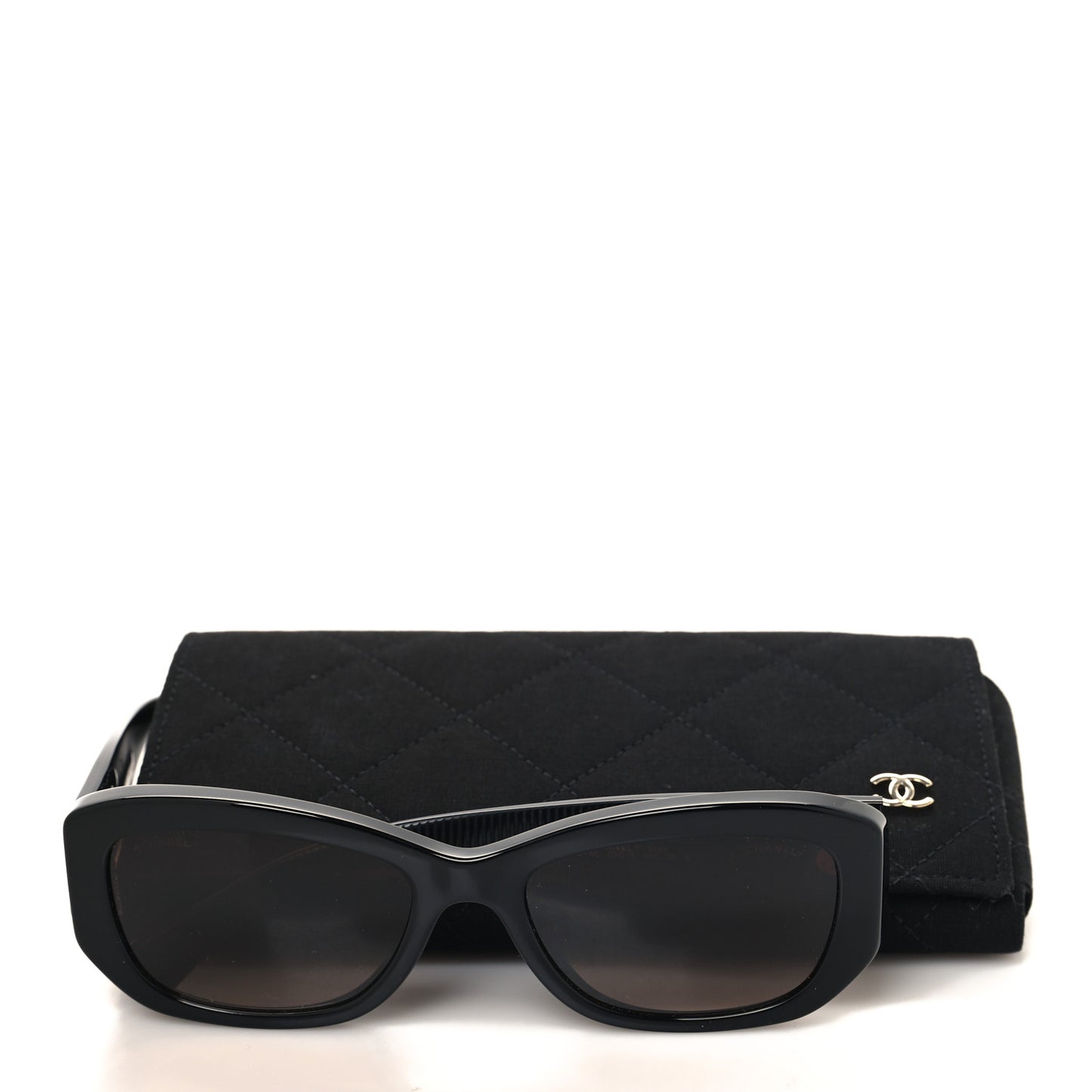 Acetate Rectangle Sunglasses 5493 Black