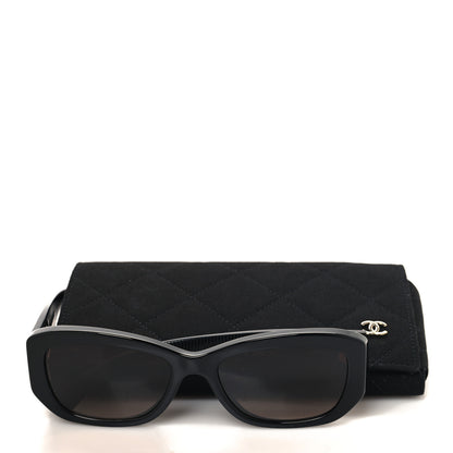Chanel Acetate Rectangle Sunglasses 5493 Black 7 of 7