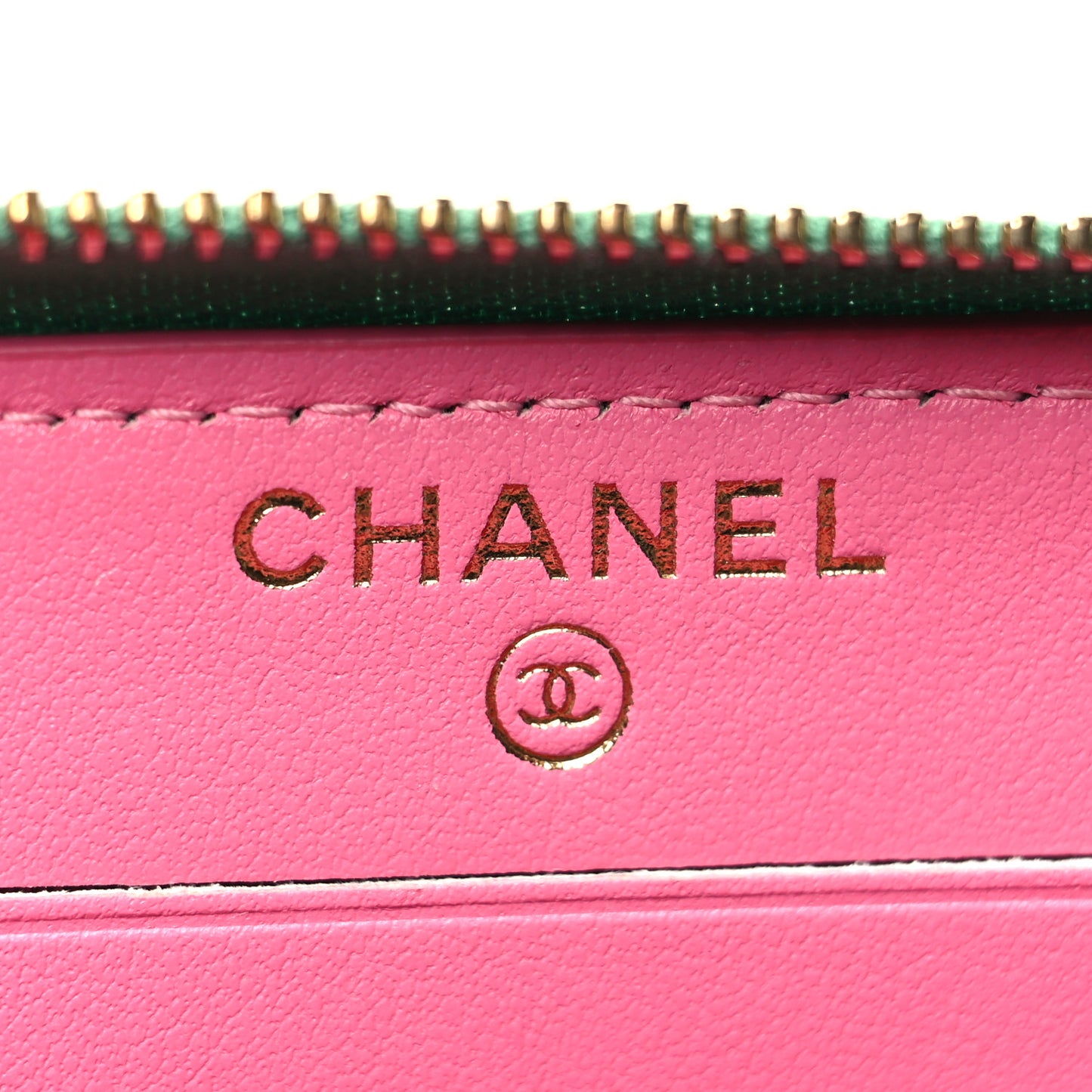 Caviar Quilted Medium Filigree Zip Around Wallet Pink Blue Green