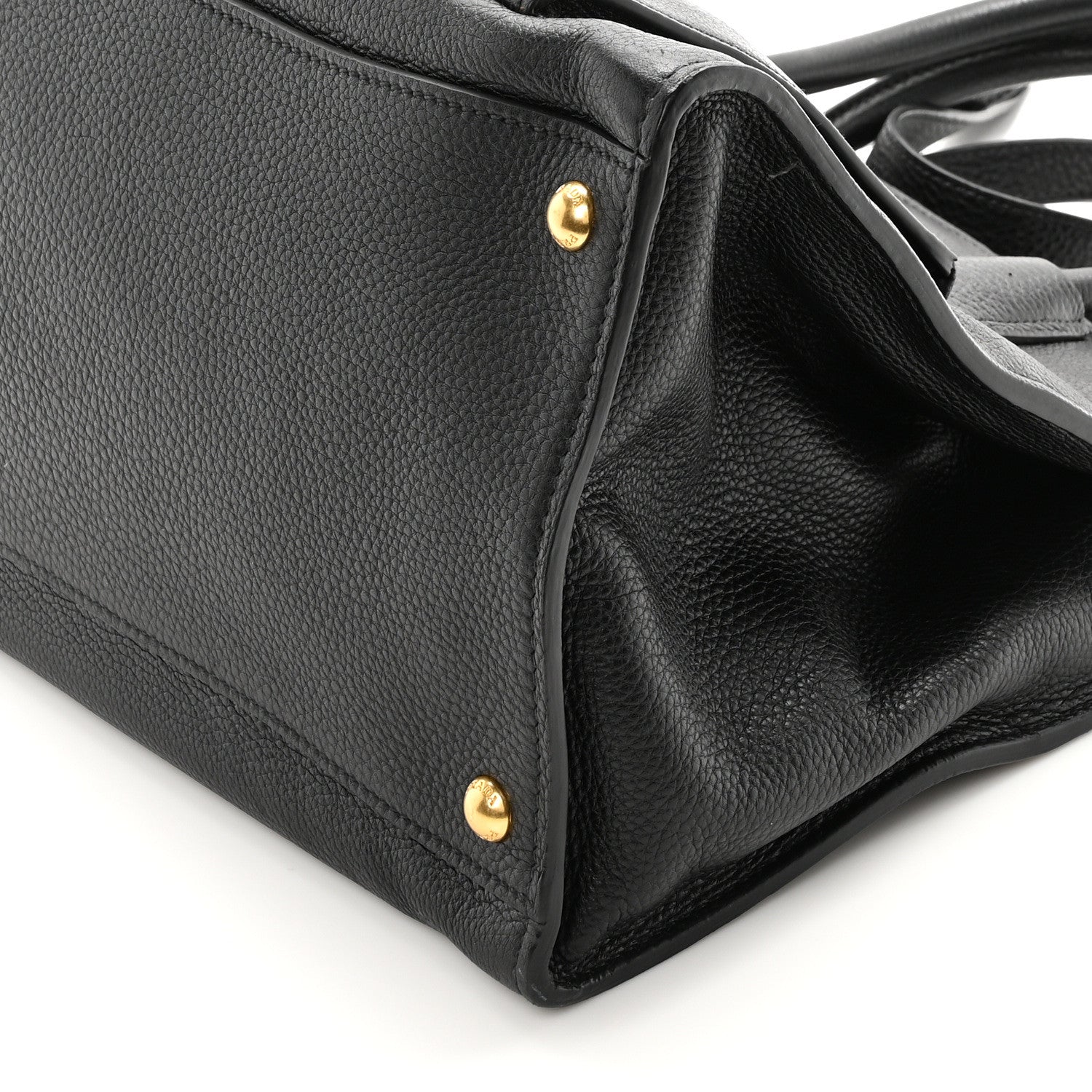 Prada Vitello Daino Shopping Tote Black 9 of 9