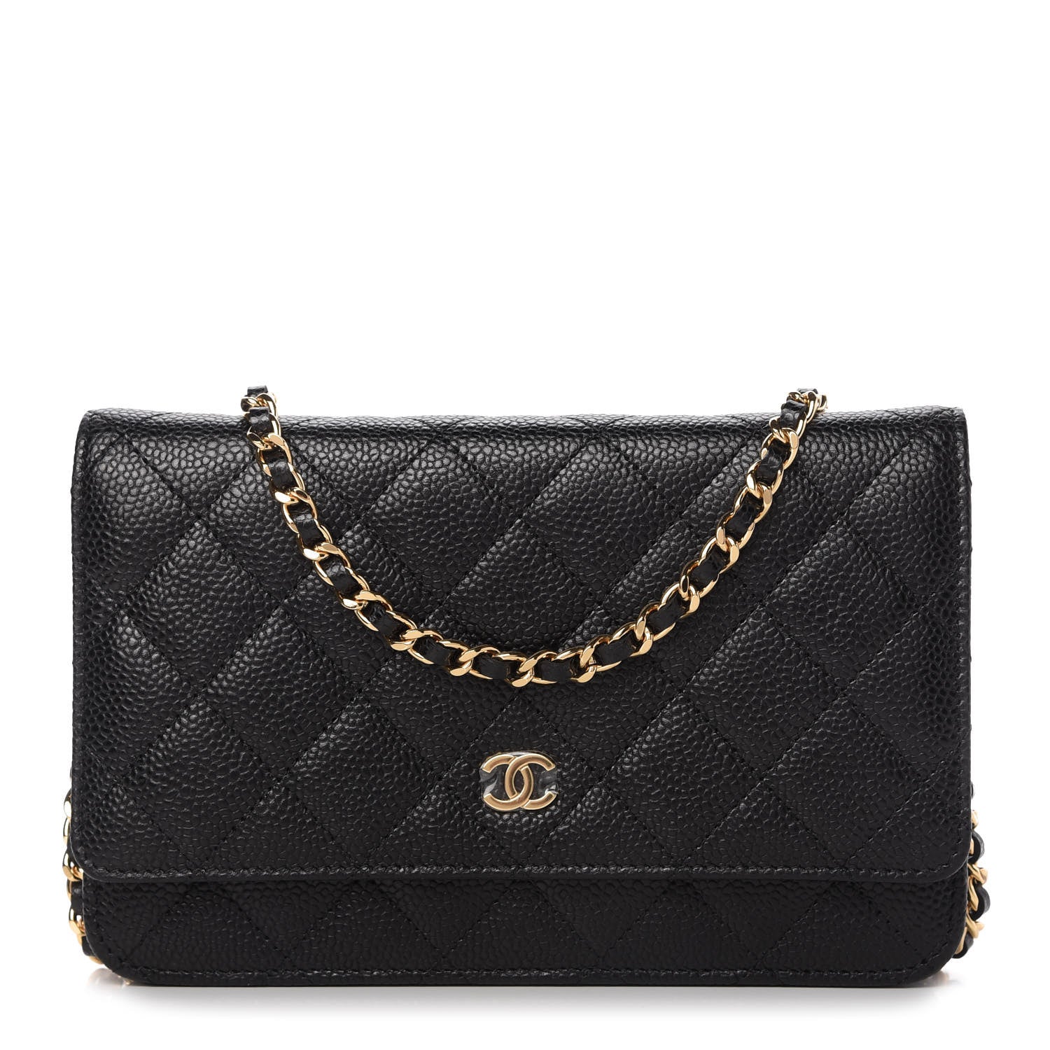 Chanel Caviar Quilted Wallet On Chain WOC Black 1 of 12