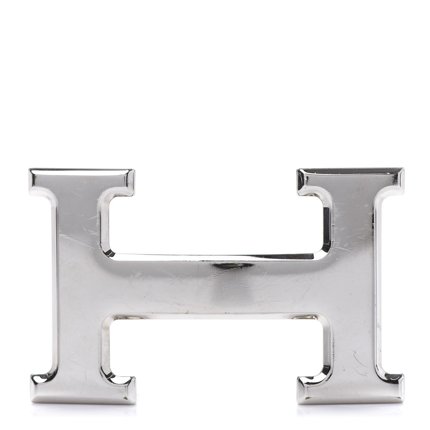Hermes Polished Palladium 32mm H Belt Buckle Silver 1 of 4