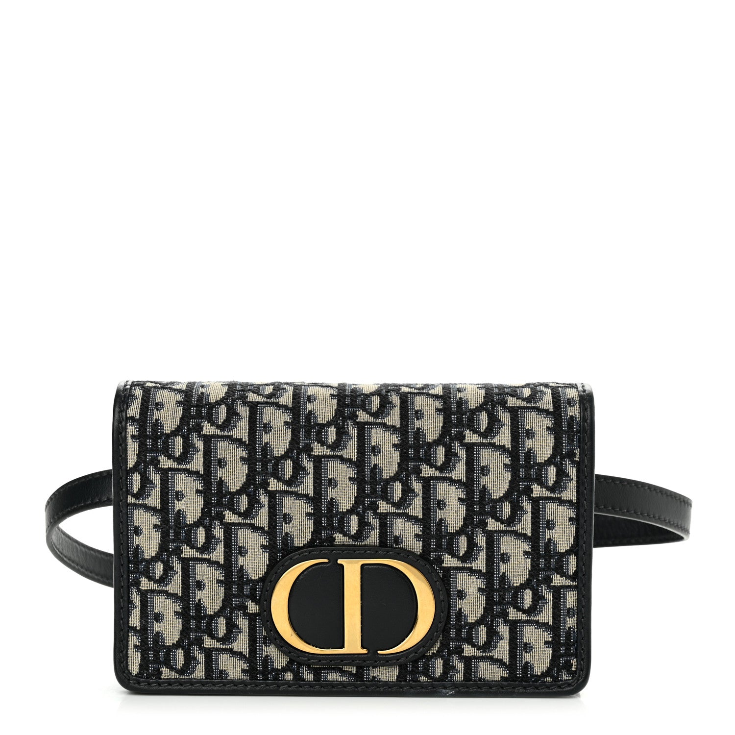 Christian Dior Oblique 30 Montaigne 2-In-1 Pouch Blue 1 of 13