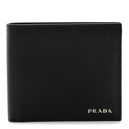 Prada Saffiano Bi-Fold Wallet Black 1 of 8