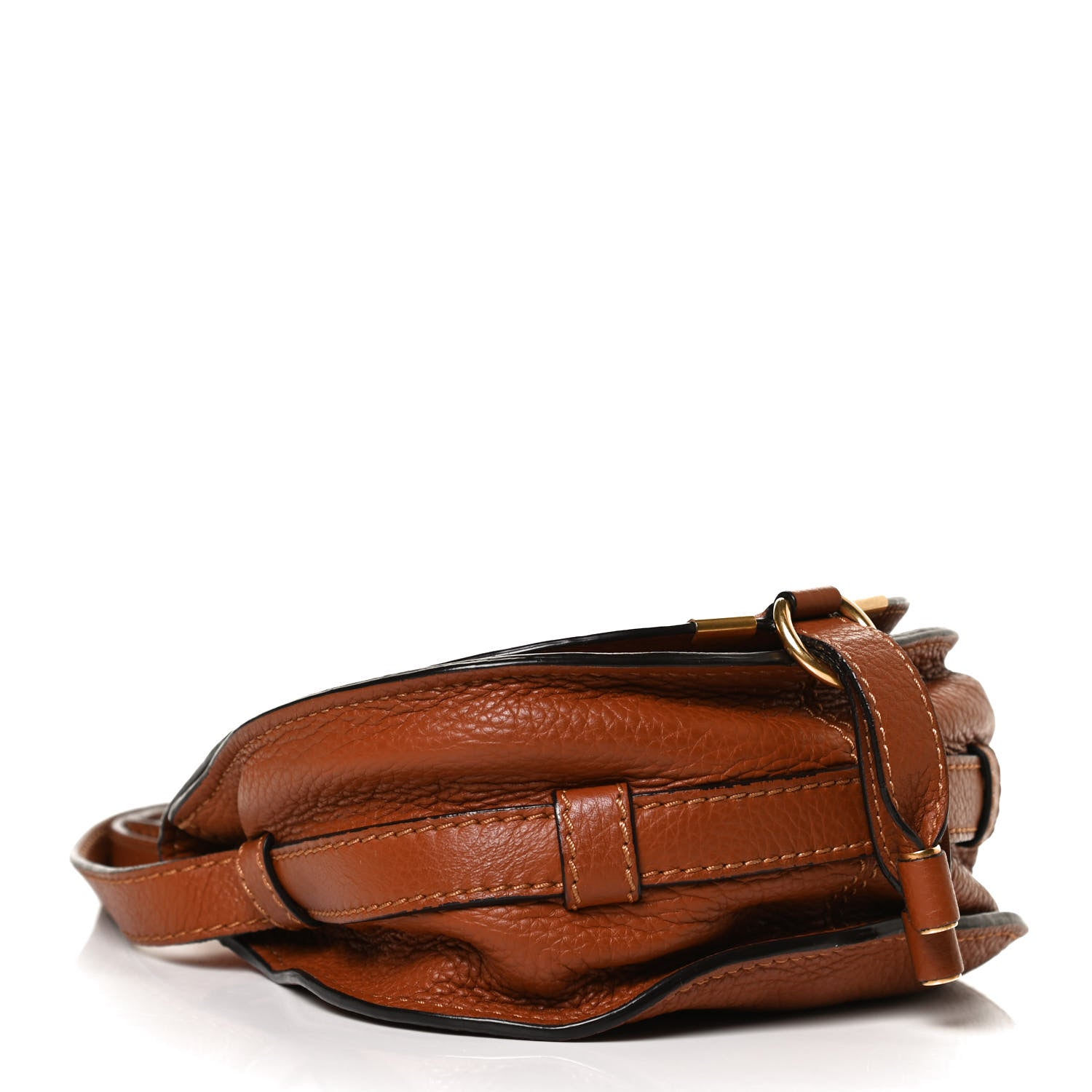 Chloe Calfskin Mini Marcie Round Crossbody Bag Tan 4 of 12