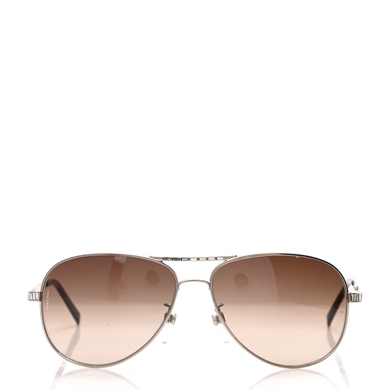 Chanel Crystal Aviator Sunglasses 4121 Brown Gold 2 of 8