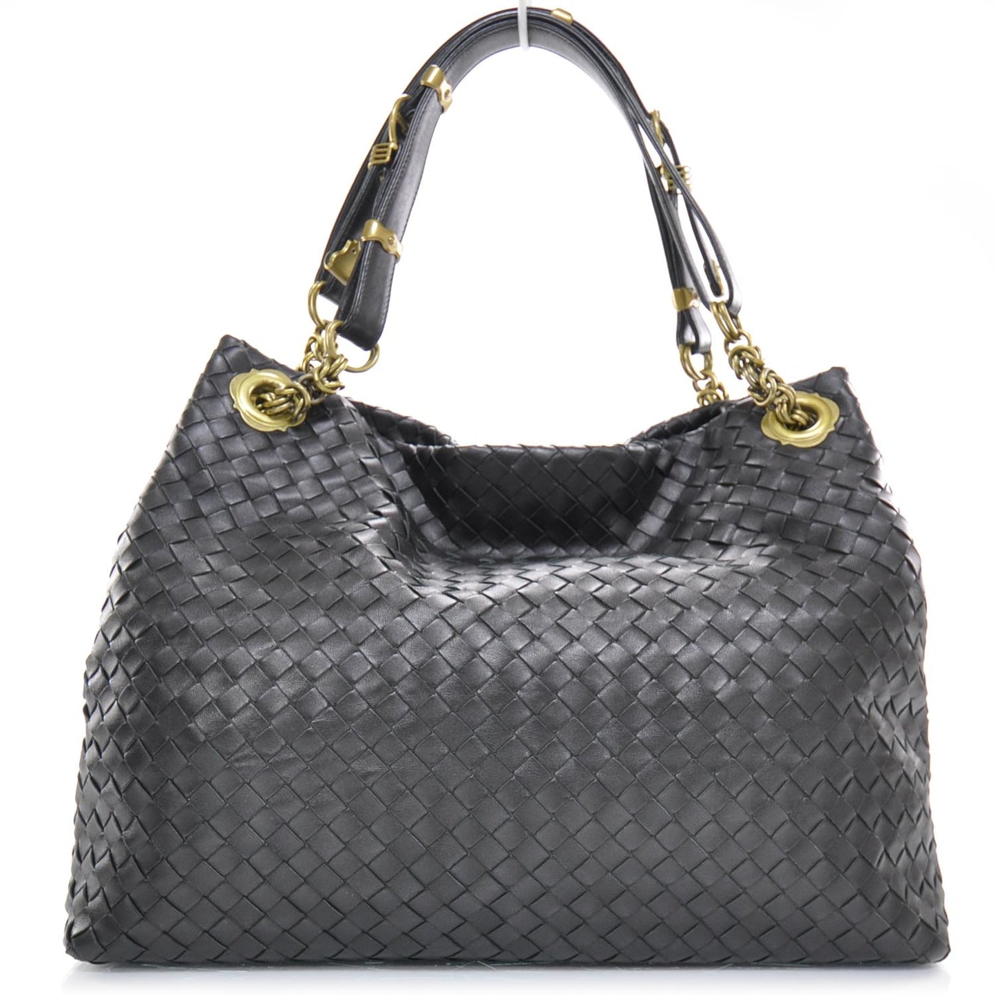Nappa Intrecciato Shoulder Bag Nero Black